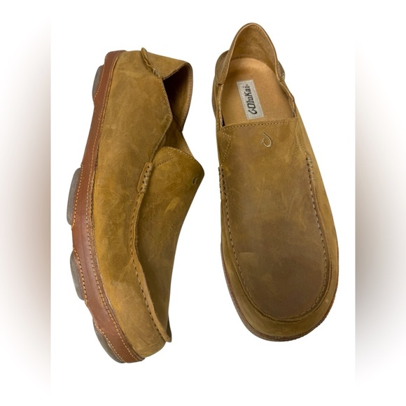 OluKai Other - OLUKAI MOLOA SHOES EUC Sz 14 RAY Slip-On, Leather, Loafer Beach Shoe